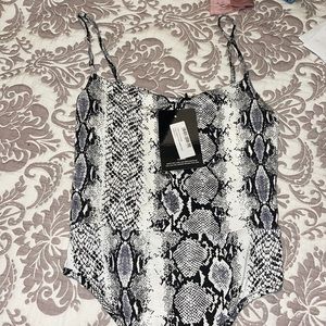 PLT SNAKE SKIN BODY SUIT pretty little thing